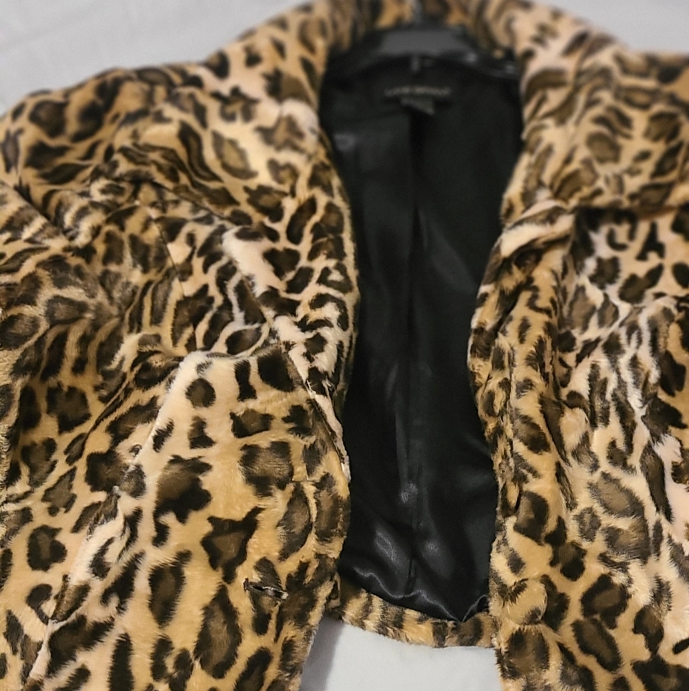 Vintage Leopard Print Faux Fur Jacket - Picture 3 of 5